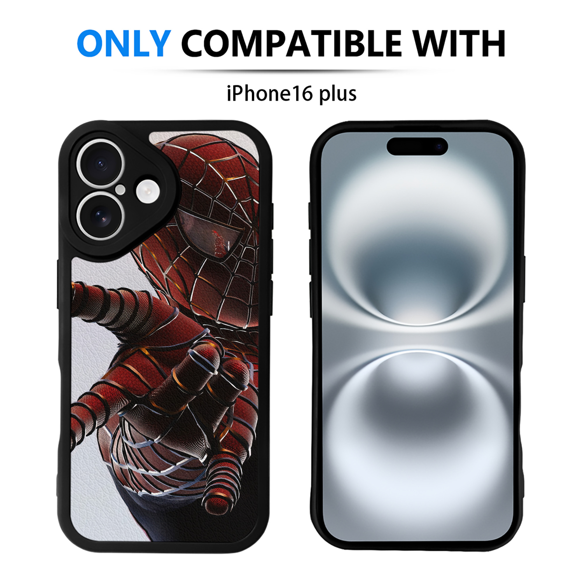 Spider Man スパイダーマン 【iPhone 16シリーズ対応】シリコンスマホケース（レザー調） 材質：シリコン